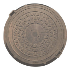 Люк ПП круглый (тип-С) 7т 77см коричневый