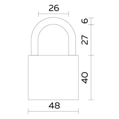 Замок навесной FUARO PL-03-50(42587)