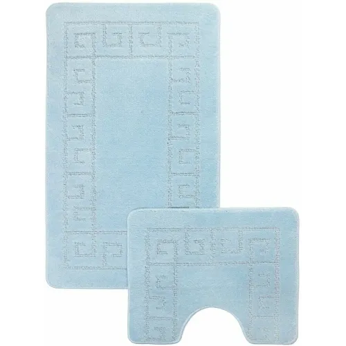 Набор ковриков для ванной и туалета 2шт ZALEL 55х90 голубой
