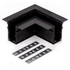 Коннектор угловой внешний Slim Magnetic 85092/00 для встраиваемого шинопровода черный