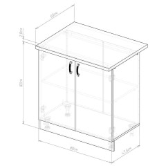 Стол рабочий EVA GOLD 80 дуб бунратти