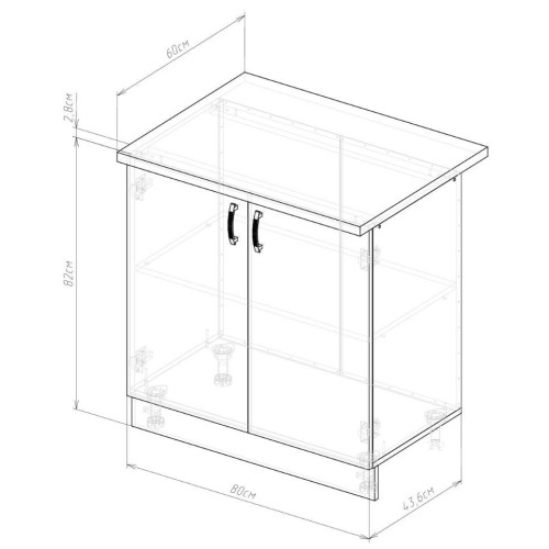 Стол рабочий EVA GOLD 80 дуб бунратти