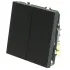 Выключатель 2-кл ЭМИЛИ черный RSW10-5104-05