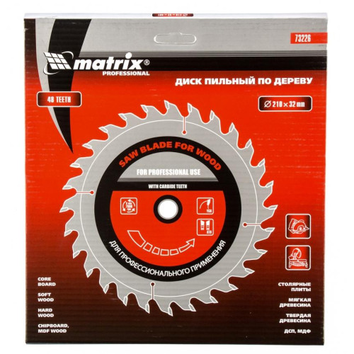 Диск пильный Matrix 210х32/30х48Т (73226)