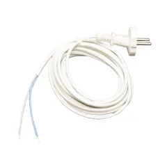 Шнур 2х0,75мм 2,2м белый, с литой вилка UNIVersal 9632166
