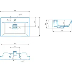 Умывальник мебельный 70 Грэмми с отв., белый