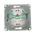 Розетка PC GLOSSA графит GSL001381K