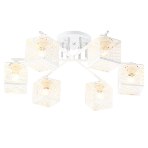 Светильник Люмис 07270/6 WT+CR 6x40W E27 d560 h235 белый/хром