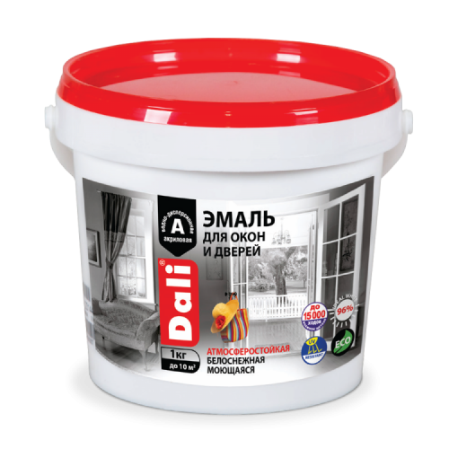 Эмаль для окон и дверей DALI полуматовая 1 кг