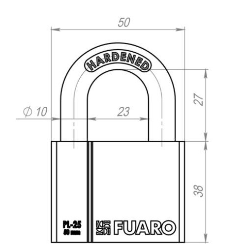 Замок навесной FUARO PL-2560 (26395)