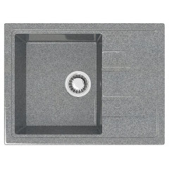Мойка комп. глянц. MARRBAXX прямоугольная малая с крылом Z150/Q8 575х470х200мм, темно серая, сифон