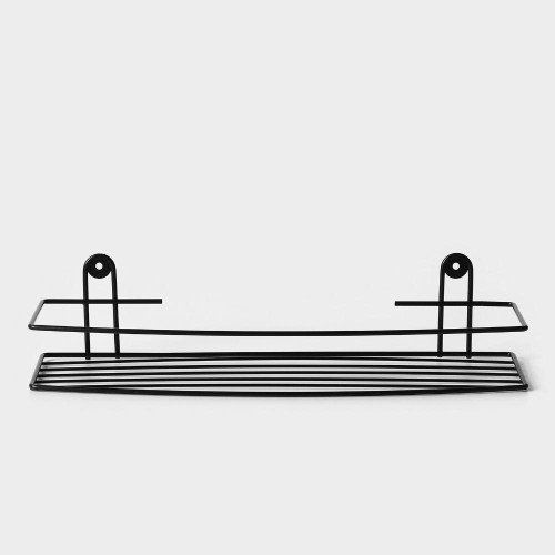 Полка для ванной комнаты IRSA прямая, цвет черный 34х12 АЛТ454 (10348186)