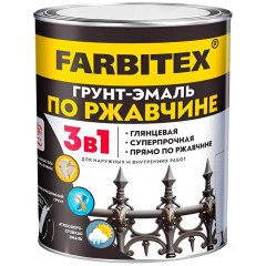 Грунт-эмаль FARBITEX по ржавчине 3в1 белый 1,8 кг