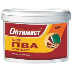 Клей ПВА ОПТИМИСТ К 501 стандарт для в/р 10кг