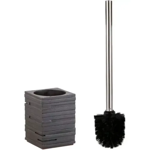 Ёрш для туалета напольный PERFECTO LINEA черный WEATHERED SAND (35-151501)