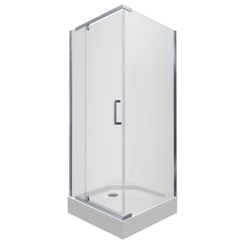 Душевое ограждение ТРИТОН Терра-Хром 90х90 квадратное (без поддона)