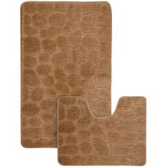 Набор ковриков для ванной и туалета 2шт ZALEL 55х90 бежевый