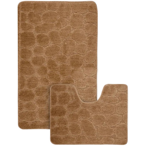 Набор ковриков для ванной и туалета 2шт ZALEL 55х90 бежевый