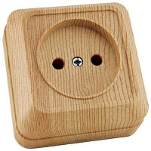 Розетка О/У 2P TDM сосна Ладога SQ1801-0410