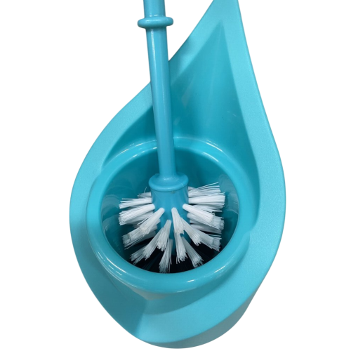 Ёрш для туалета напольный МУЛЬТИПЛАСТ Капля, бирюзовый (102369)