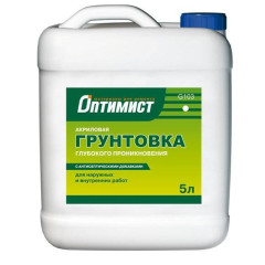 Грунт ОПТИМИСТ G 103 универсальный акриловый глуб/проник. 5л