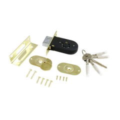 Замок врезной б/руч. APECS 90-К-G (б/ц) (10851)