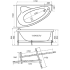 Ванна акриловая ТРИТОН Изабель правая на раме