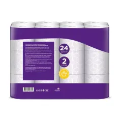 Туалетная бумага Softi Clean 2 слоя 24 шт белая с втулкой (494309)