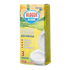 Полоски чистоты для унитазов KLOGER10гр., 3шт лимон, GK4083 (651619)