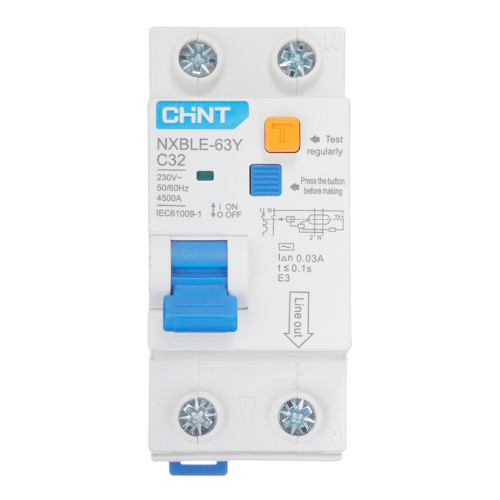 Дифференциальный автомат 2-пол. 32А С 30мА NXBLE-63Y (R) CHINT 105545
