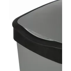 Контейнер для мусора Violet Tandem 20л серый металлик/черный (516052)