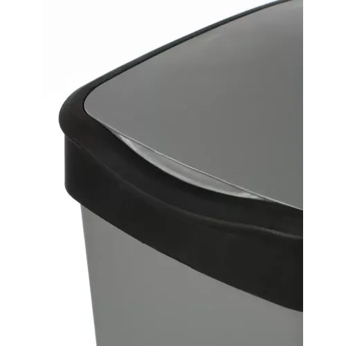 Контейнер для мусора Violet Tandem 20л серый металлик/черный (516052)