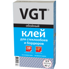 Клей обойный VGT для стеклообоев и бордюров 0,3кг