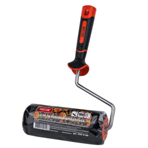 Валик DECOR D-50мм, 180мм для нанесения шпатлевки (550-9180)