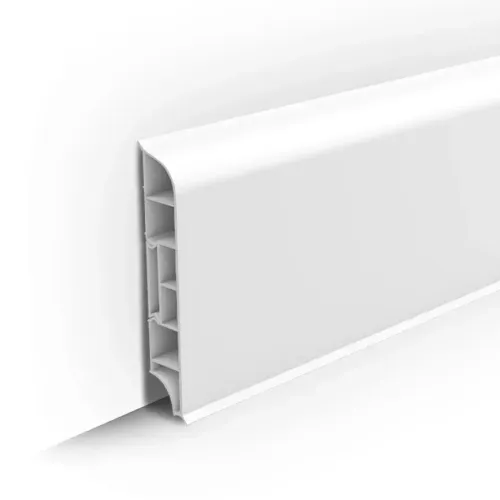 Плинтус округлый 80мм 2,2м ИдеалДюра (ИД-ПО80 Бел)