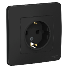 Розетка 2P+Е BLANCA антрацит SchE BLNRS001016