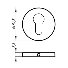 Накладка на цилиндр ARMADILLO CYLINDER ET URS CP-8  Хром (39315)