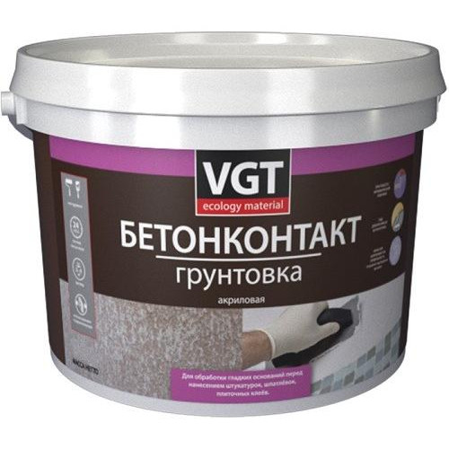 Бетонконтакт VGT вд/ак 0301 белый 8кг (грунт/бетоноконтакт)