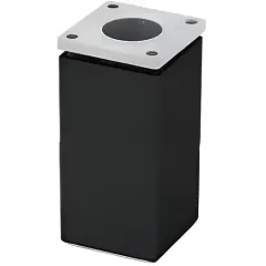 Опора мебельная регулируемая квадратная Н-100мм черный матовый(КА-1030966)