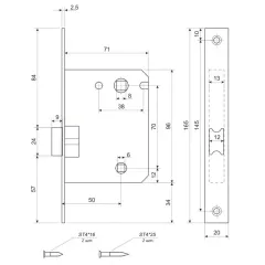 Защелка с фикс. AVERS 5600 -WC-NIS (11920)
