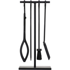 Набор для камина 4 предмета на подставке, 50х22х15см Печные штучки