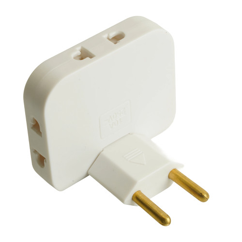 Разветвитель сетевой (тройной) плоский поворотный 10А 250B STEKKER белый ADP10-23-21 50067