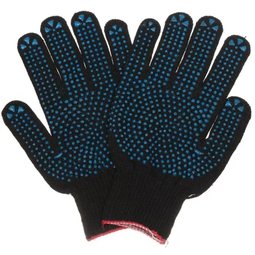 Перчатки х/б Золотая перчатка черные 10 класс 5 нитей (315563)