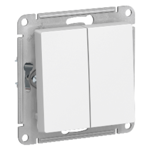 Выключатель 2-кл AtlasDesign 10А белый SchE ATN000151