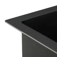 Мойка нерж. врезная GAPPO 72х46х21,5 см тол. 3 мм, чёрная (сифон, коландер) GS7246-6