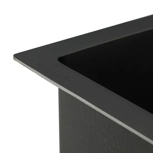 Мойка нерж. врезная GAPPO 72х46х21,5 см тол. 3 мм, чёрная (сифон, коландер) GS7246-6