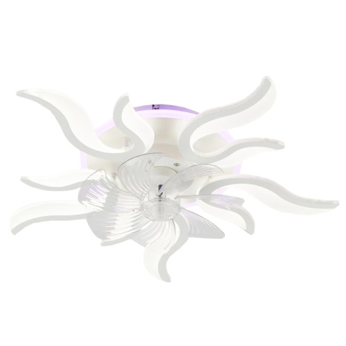 Светильник Люмис 9508/5CV WH 80W+20W LED RGB 3000-6000K d660 h80 ПДУ диммер, белый