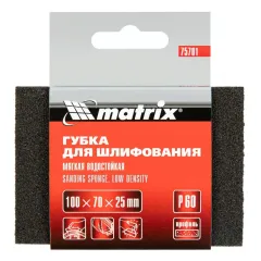 Губка абразивная MATRIX 100х70х25мм P60 (75701)