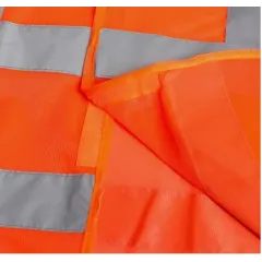 Жилет сигнальный со светоотражающий, оранжевый, 3 класс, размер 68х55см (3628610)