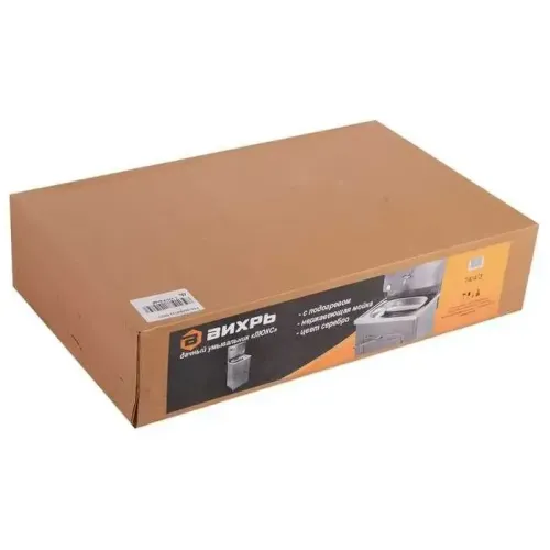 Умывальник дачный ВИХРЬ ЛЮКС (74/4/3) с подогревом, нержавеющая мойка, цвет серебро